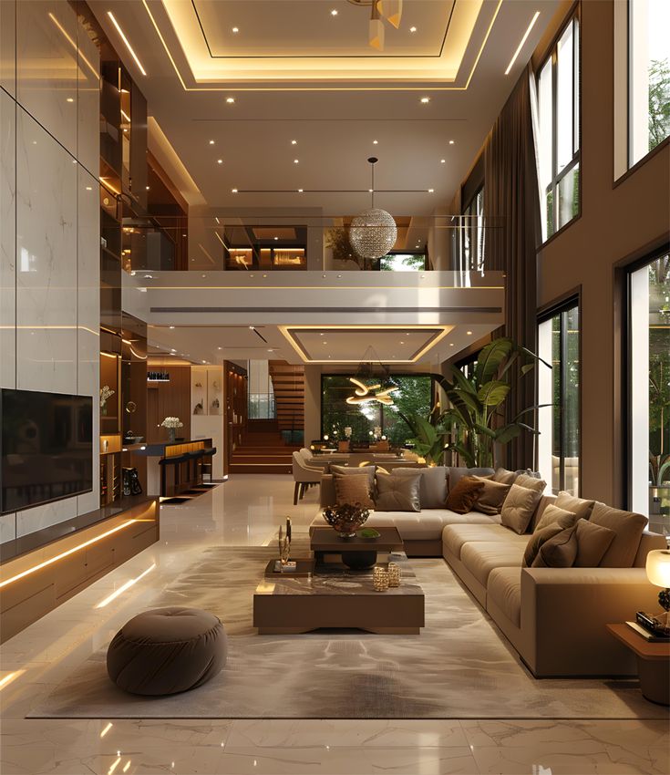 Ultra Luxury High Ceiling Living Room